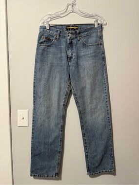 LEE Relaxed Fit Straight Leg Jeans Mens 31x30 Blue Denim Medium Wash